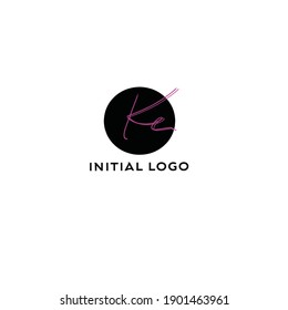 KE Initial Isolated Logo for Identity