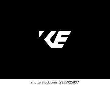 KE Initial letter logo design and minimalist logo