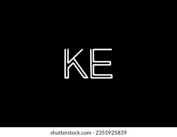 KE Initial letter logo design and minimalist logo