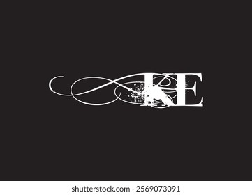 KE initial letter logo design and minimalist logo
