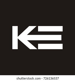 KE initial letter logo design template vector