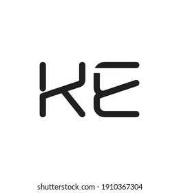 ke initial letter vector logo