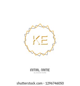 KE Initial logo template vector