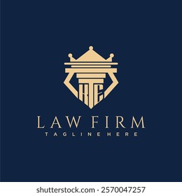 KE initial monogram logo for lawfirm vector design
