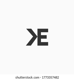 Ke Letter Initials Logo Vector