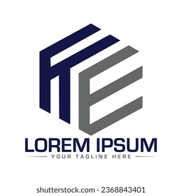 KE Letter Logo Design Creative and Modern Logo Design