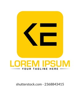 KE Letter Logo Design Creative and Modern Logo Design