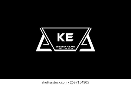 KE Letter Logo Design. Initial letters KE logo icon. Abstract letter KE K E minimal logo design template. K E Letter Design Vector with black Colors. KE logo,