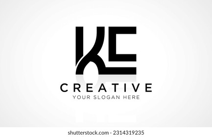 Plantilla de vectores de diseño de logotipo de la carta KE. Alfabeto Letra Inicial KE Diseño Logotipo Con Una Ilustración Empresarial De Reflejo Brillante.