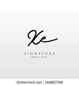 KE Letter Signature Logo Template - Vector