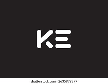 KE logo desing and monogram logo
