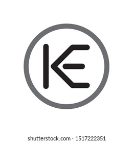 KE logo initial letter design template vector illustration