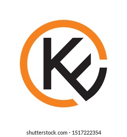 KE logo initial letter design template vector illustration