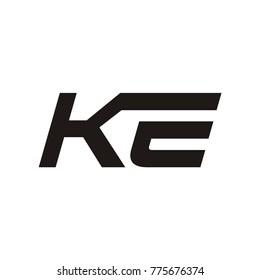 KE logo initial letter design template vector illustration