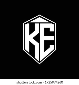 Ke Logo Monogram Emblem Shape Combination Stock Vector (Royalty Free ...