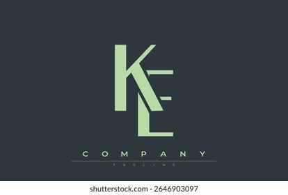 KE Modern Initials Logo Design. Branding logo with stylized initials showcasing bold design and modern aesthetic. Ideal for professional business branding or creative projects focusing on minimalistic