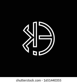 Plantilla de diseño de esquema de esquema de listado del logotipo KE