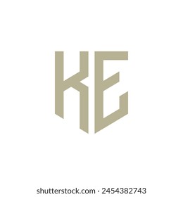 KE. Monogram of Two letters K and E. Luxury, simple, minimal and elegant KE logo design. Vector illustration template.