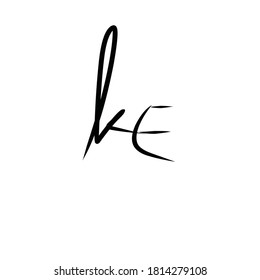 ke-Markierung für Anfangsbuchstaben Logo für Vektorvorlagenzeichen Symbol