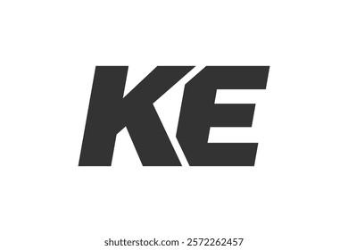 KE Techno Editable Font Logo For Corporate Branding. Bold, Futuristic Design With Unique Typographic Ideas. Minimal Custom Type And Dynamic Letter Variations For Promotion, Printing, And Book Titles