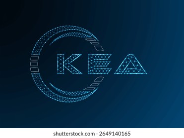 KEA low poly letter logo vector design. KEA lower poly logo design. Low poly logo.