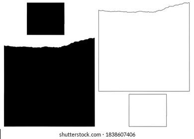 Kearney and Johnson County, Nebraska (U.S. county, United States of America, USA, U.S., US) map vector illustration, scribble sketch map