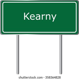 Kearny , Arizona , road sign green vector illustration, road table, USA city