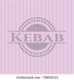 Kebab badge with pink background