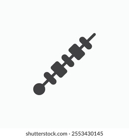 Kebab black solid vecor icon