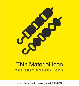Kebab bright yellow material minimal icon or logo design