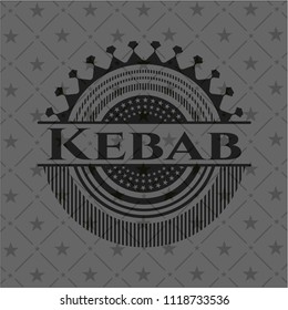 Kebab dark emblem. Retro