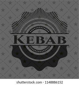 Kebab dark emblem. Retro