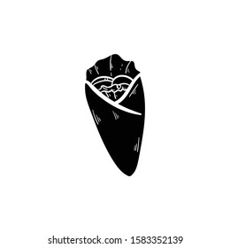 kebab doodle icon vector hand drawing 