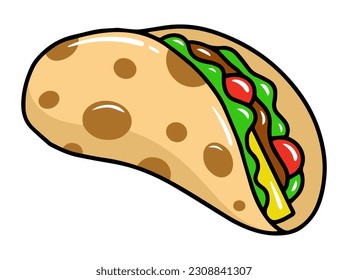 Kebab Fast Food Clipart Illustration