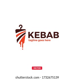 Kebab Fast Food Logo. Gyros Kebab Durum Logotype