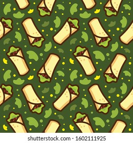 kebab fast food pattern seamless