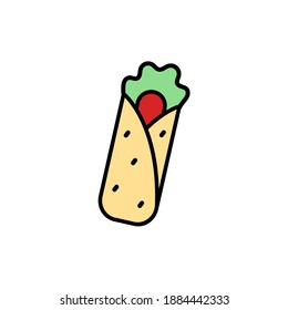 Kebab flat design. Vector illustration