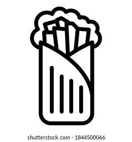 Kebab food icon. Outline kebab food vector icon for web design isolated on white background
