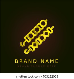 Kebab golden metallic logo