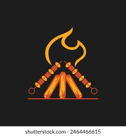 kebab grill logo abstract symbol