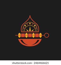 kebab grill logo abstract symbol