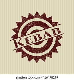 Sello de estilo grunge kebab