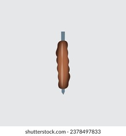 Icono de Kebab. Caricatura del vector del níquel
