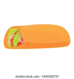 Kebab-Symbol. Cartoon Kebab Vektorsymbol für Webdesign einzeln auf weißem Hintergrund