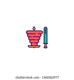 Kebab icon design. Gastronomy icon vector illustration