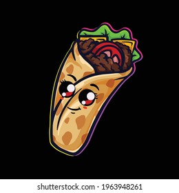 Kebab icon doodle cute funny food
