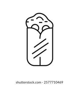 Kebab icon Flat simple outline