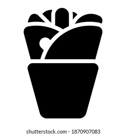 kebab icon with glyph style. Suitable for website design, logo, app and UI.