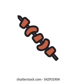 kebab icon illustration isolated vector sign symbol
