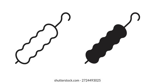 Ilustração do ícone de Kebab, vetor de linha fina, sinal de design da Web,